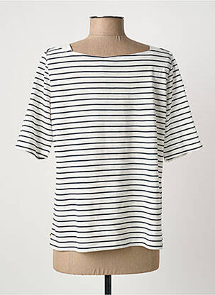 Top stretch manches courtes blanc ÉTYMOLOGIE femme