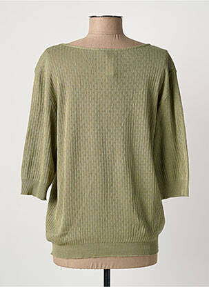Top col carré manches longues vert MADIVA femme