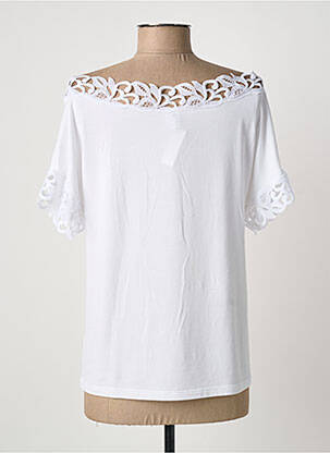 Top tissage jersey manches courtes blanc MADIVA femme