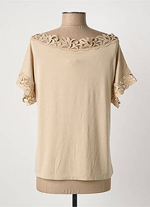 Top stretch manches courtes beige MADIVA femme