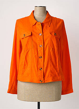 Chemisier coupe droite manches longues orange ÉTYMOLOGIE femme