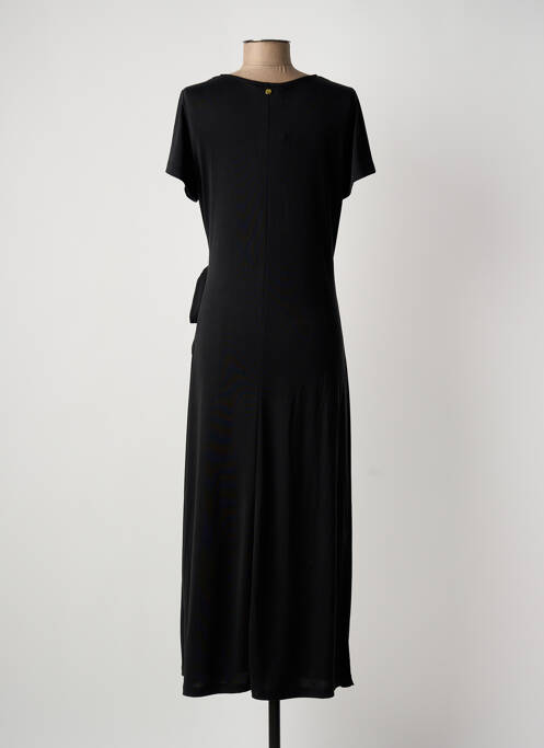 Robe longue manches courtes manches courtes noir ÉTYMOLOGIE femme
