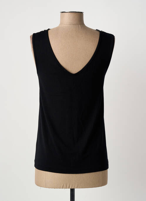 Top tissage jersey sans manche noir MADIVA femme