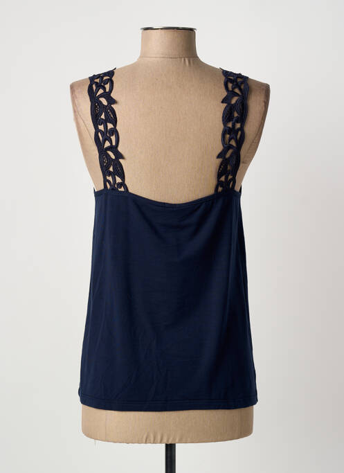 Top tissage jersey sans manche bleu MADIVA femme