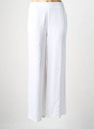 Pantalon droit tissage popeline taille normale blanc ÉTYMOLOGIE femme