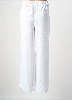 Pantalon droit tissage popeline taille normale blanc ÉTYMOLOGIE femme
