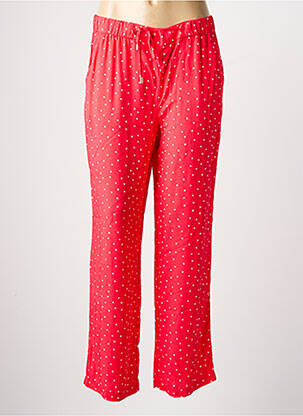 Pantalon droit tissage popeline taille normale rose ÉTYMOLOGIE femme