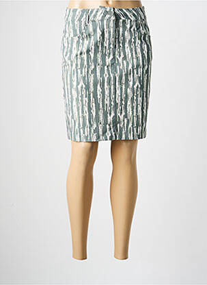 Jupe mi-longue stretch vert ÉTYMOLOGIE femme