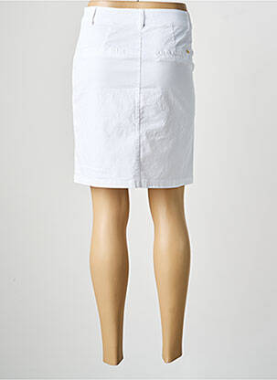 Jupe mi-longue stretch blanc ÉTYMOLOGIE femme