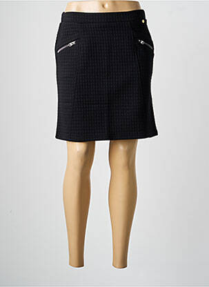 Jupe mi-longue stretch noir ÉTYMOLOGIE femme