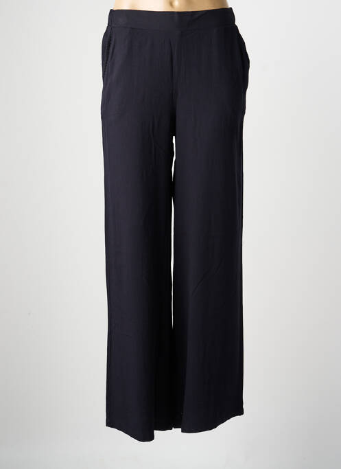 Pantalon droit tissage popeline taille normale noir ÉTYMOLOGIE femme