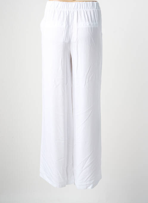 Pantalon droit tissage popeline taille normale blanc ÉTYMOLOGIE femme