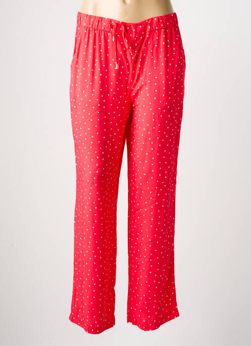 Pantalon droit tissage popeline taille normale rose ÉTYMOLOGIE femme