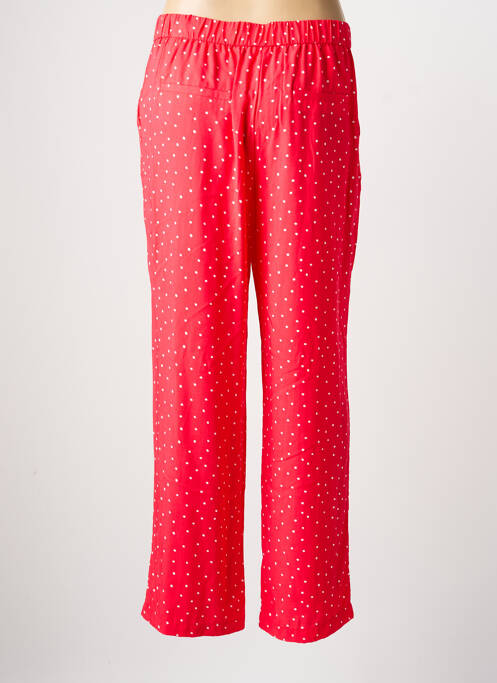 Pantalon droit tissage popeline taille normale rose ÉTYMOLOGIE femme