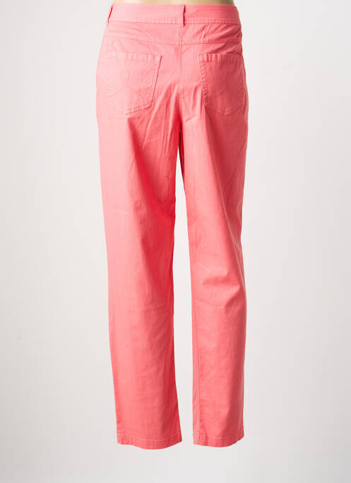 Pantalon droit tissage popeline taille normale rose ÉTYMOLOGIE femme