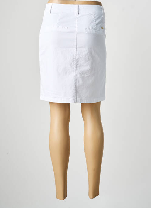 Jupe mi-longue stretch blanc ÉTYMOLOGIE femme