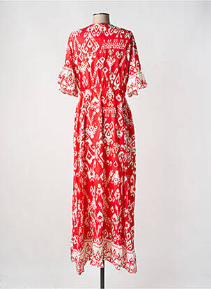 Robe longue manches longues manches longues rouge B.YOUNG femme