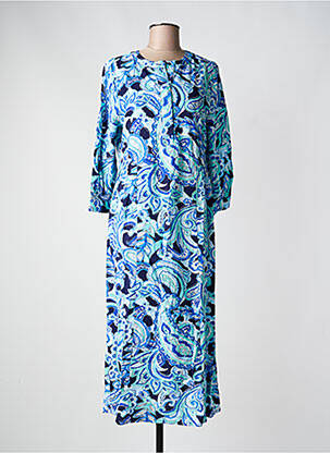 Robe longue imprimé fleurs manches longues bleu STREET ONE femme