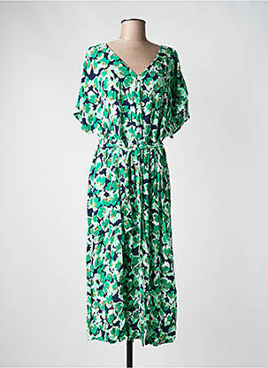 Robe longue manches courtes manches courtes vert JDY femme