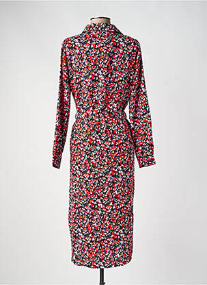 Robe mi-longue imprimé fleurs manches longues noir JDY femme