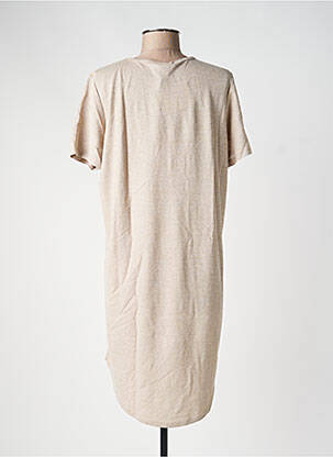 Robe mi-longue manches courtes manches courtes beige JDY femme