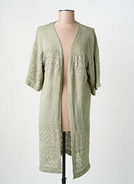 Gilet manches longues manches 3/4 vert JDY femme