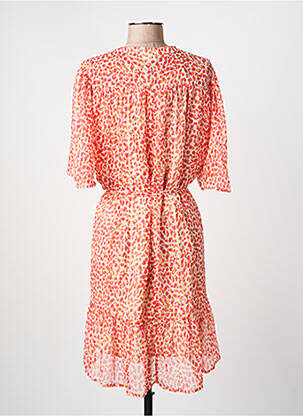 Robe mi-longue coupe fluide manches longues orange JDY femme