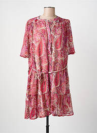 Robe mi-longue coupe fluide manches longues rose JDY femme
