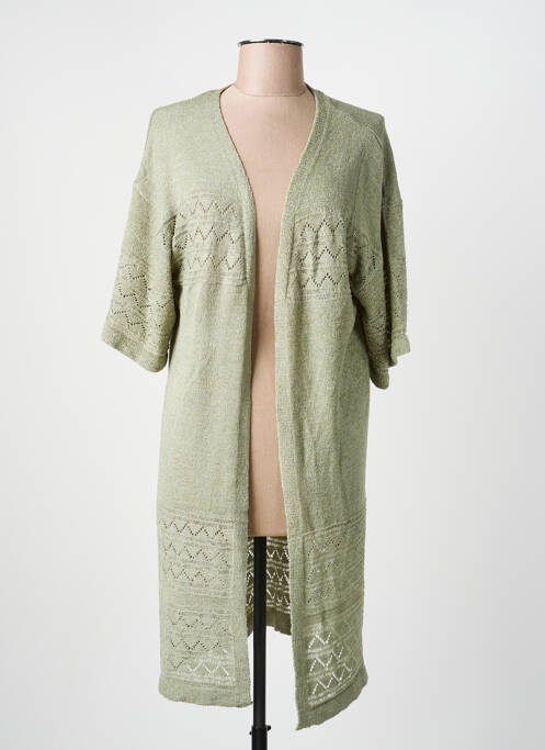 Gilet manches longues manches 3/4 vert JDY femme