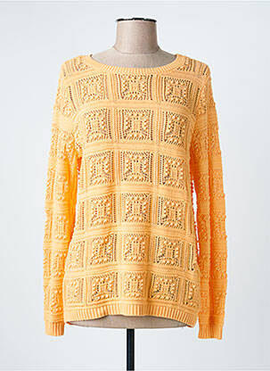 Pull stretch manches longues orange IVY BEAU femme