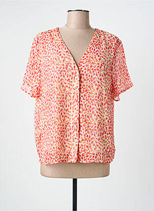 Chemisier manches courtes manches courtes orange JACQUELINE DE YONG femme