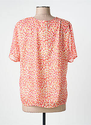 Chemisier manches courtes manches courtes orange JACQUELINE DE YONG femme