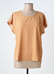 Blouse manches courtes manches courtes marron JACQUELINE DE YONG femme