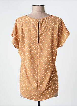 Blouse col rond manches courtes marron JACQUELINE DE YONG femme