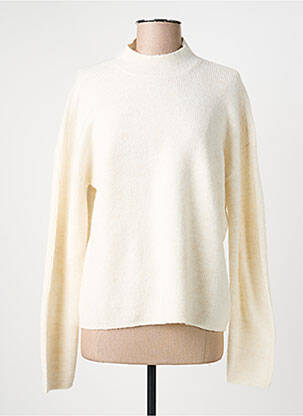 Pull stretch manches longues beige JACQUELINE DE YONG femme
