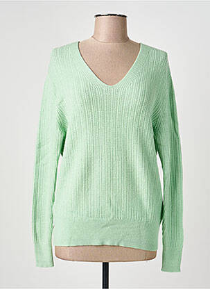 Pull col v manches longues vert STREET ONE femme