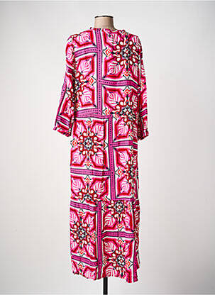 Robe longue imprimé fleurs manches 3/4 rose STREET ONE femme