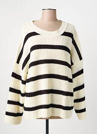 Pull stretch manches longues beige JACQUELINE DE YONG femme