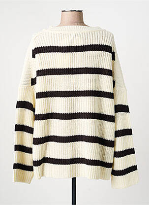 Pull stretch manches longues beige JACQUELINE DE YONG femme