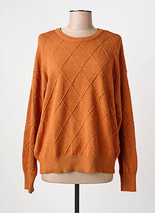 Pull stretch manches longues orange IVY BEAU femme