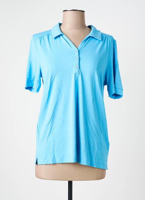 Polo stretch manches courtes bleu STREET ONE femme