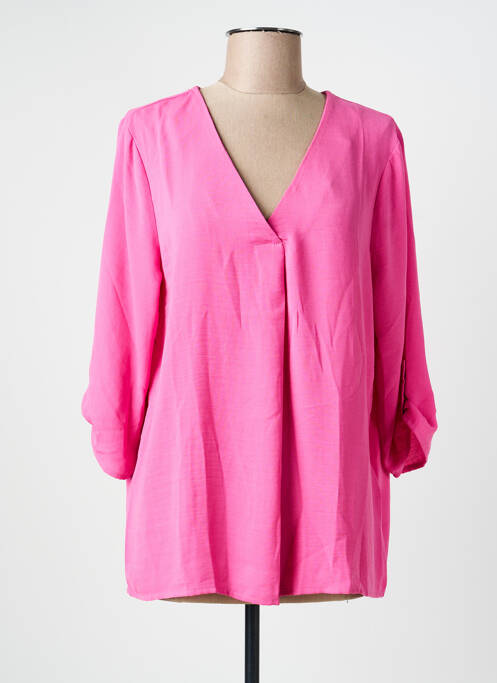 Blouse manches 3/4 manches 3/4 rose JACQUELINE DE YONG femme