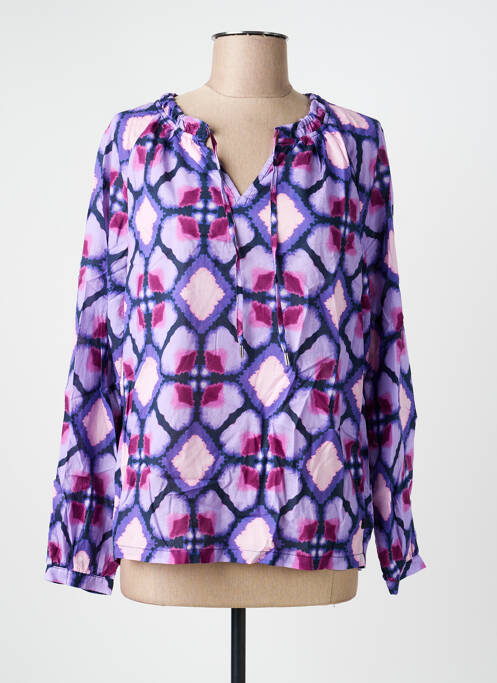 Blouse imprimé fantaisie manches longues violet STREET ONE femme