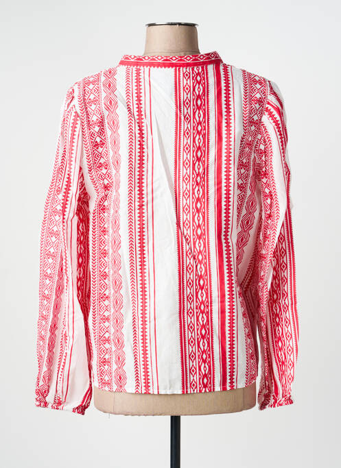 Blouse manches longues manches longues rouge JACQUELINE DE YONG femme