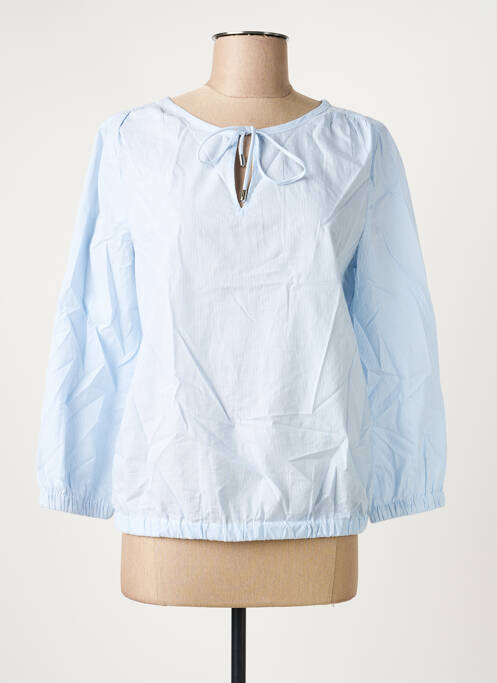Blouse col rond manches 3/4 bleu STREET ONE femme