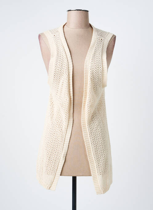 Gilet sans manche beige IVY BEAU femme
