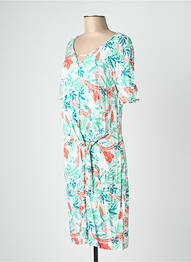 Robe mi-longue manches courtes manches courtes vert CONCEPT K femme