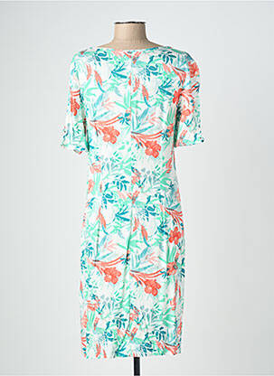 Robe mi-longue manches courtes manches courtes vert CONCEPT K femme