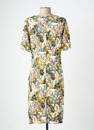 Robe mi-longue manches courtes manches courtes vert CONCEPT K femme