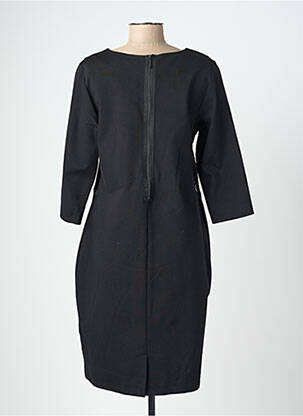 Robe mi-longue coupe fluide manches 3/4 noir CHRISTINE LAURE femme